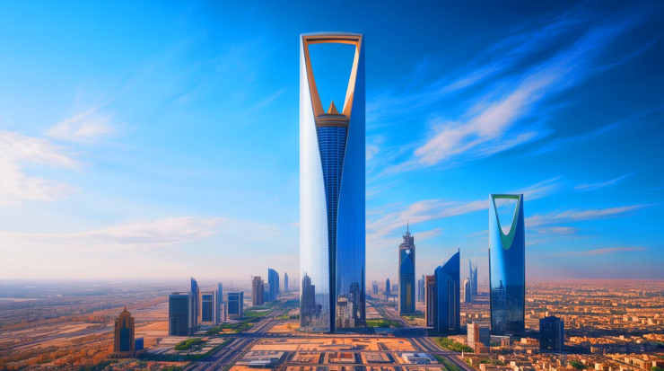 Hình ảnh do AI tạo ra về Rise Tower, tòa nhà chọc trời cao nhất thế giới được quy hoạch tại phía Bắc thủ đô Riyadh, Ả Rập Xê Út. Ảnh: Rude Baguette