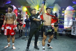 Võ sĩ bất bại Kiều Duy Quân thắng knock-out cao thủ Hàn Quốc chỉ sau 1 phút