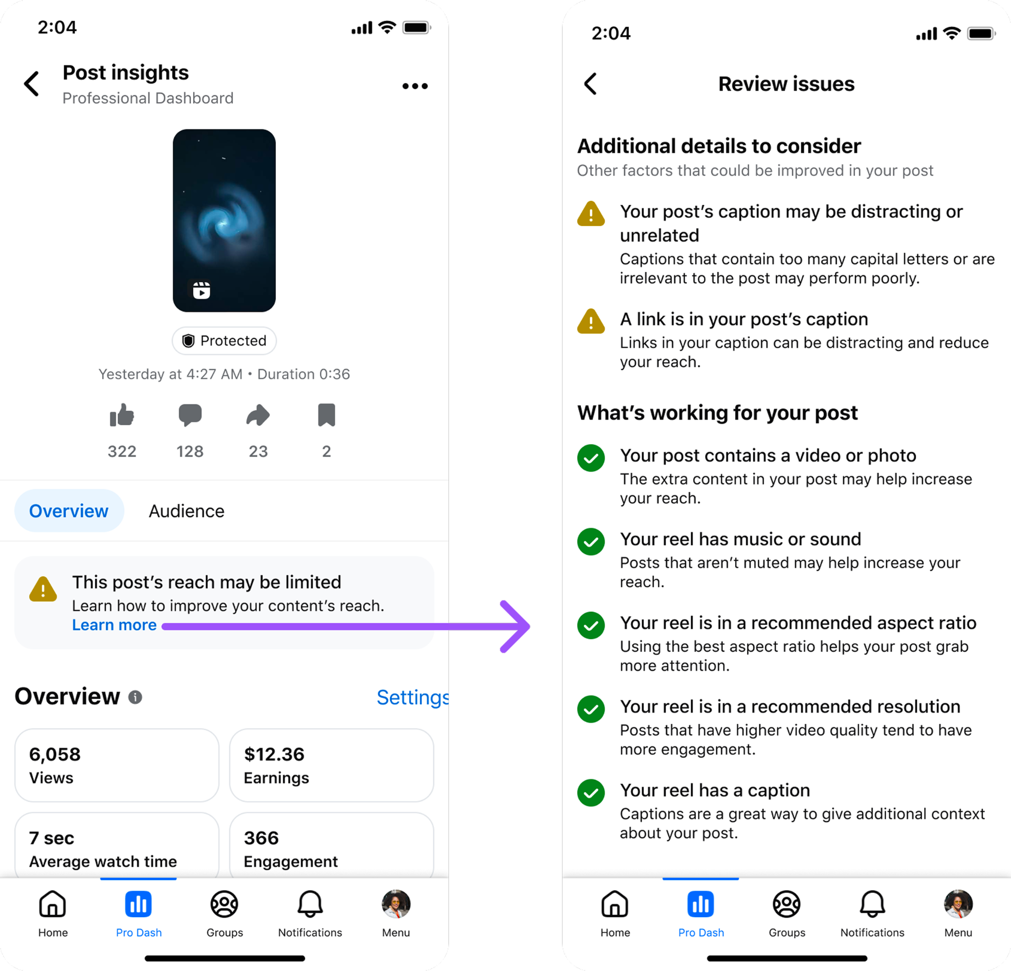 Chi tiết lý do một video bị giới hạn phân phối trên Facebook.