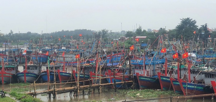 Tàu thuyền đã được đưa vào khu vực lưu trú an toàn tại Khu vực sông Ninh Cơ, Ninh Bình.