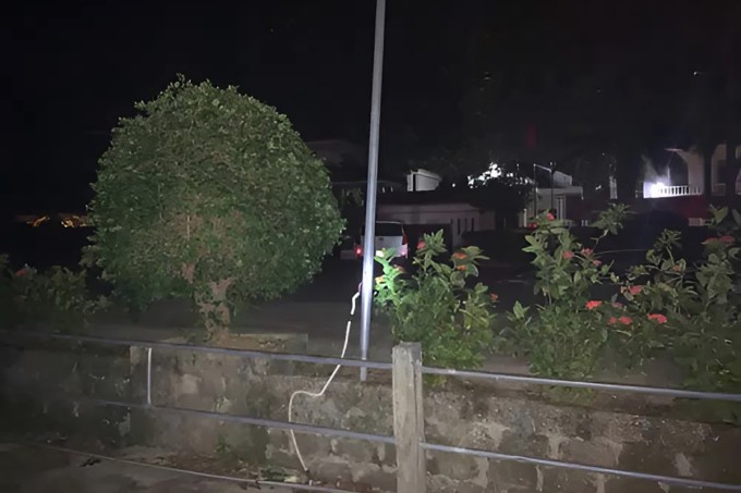 Vị trí nơi bé gái bị điện giật tử vong. Ảnh: Hùng Lê