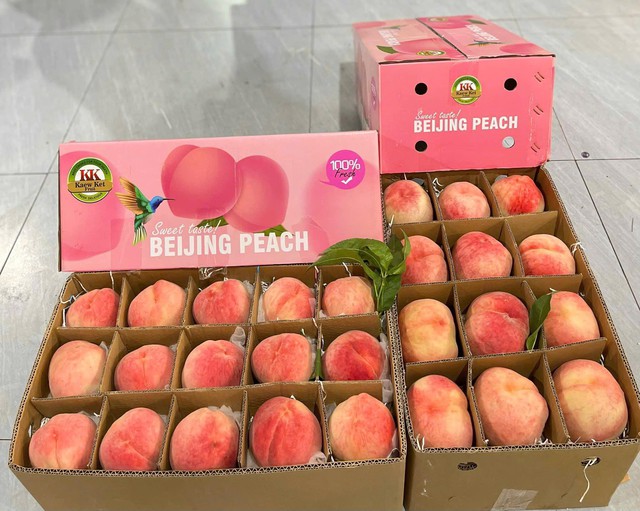 Tùy theo chất lượng quả đào sẽ có giá bán khác nhau.