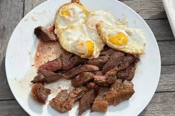 Bữa ăn của Janis trong ngày chủ yếu là thịt cùng trứng gà.