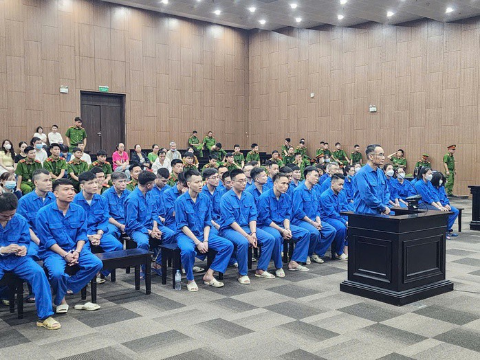 Các bị cáo tại phiên toà