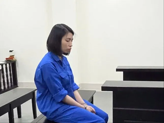 Nữ bị cáo tại phiên tòa. Ảnh: Hoàng Huy