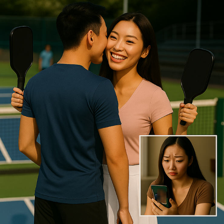 Màn ăn mừng quá gần gũi của người đàn ông với&nbsp;partner nữ khiến cô vợ ở nhà "nổi nóng". Ảnh minh họa