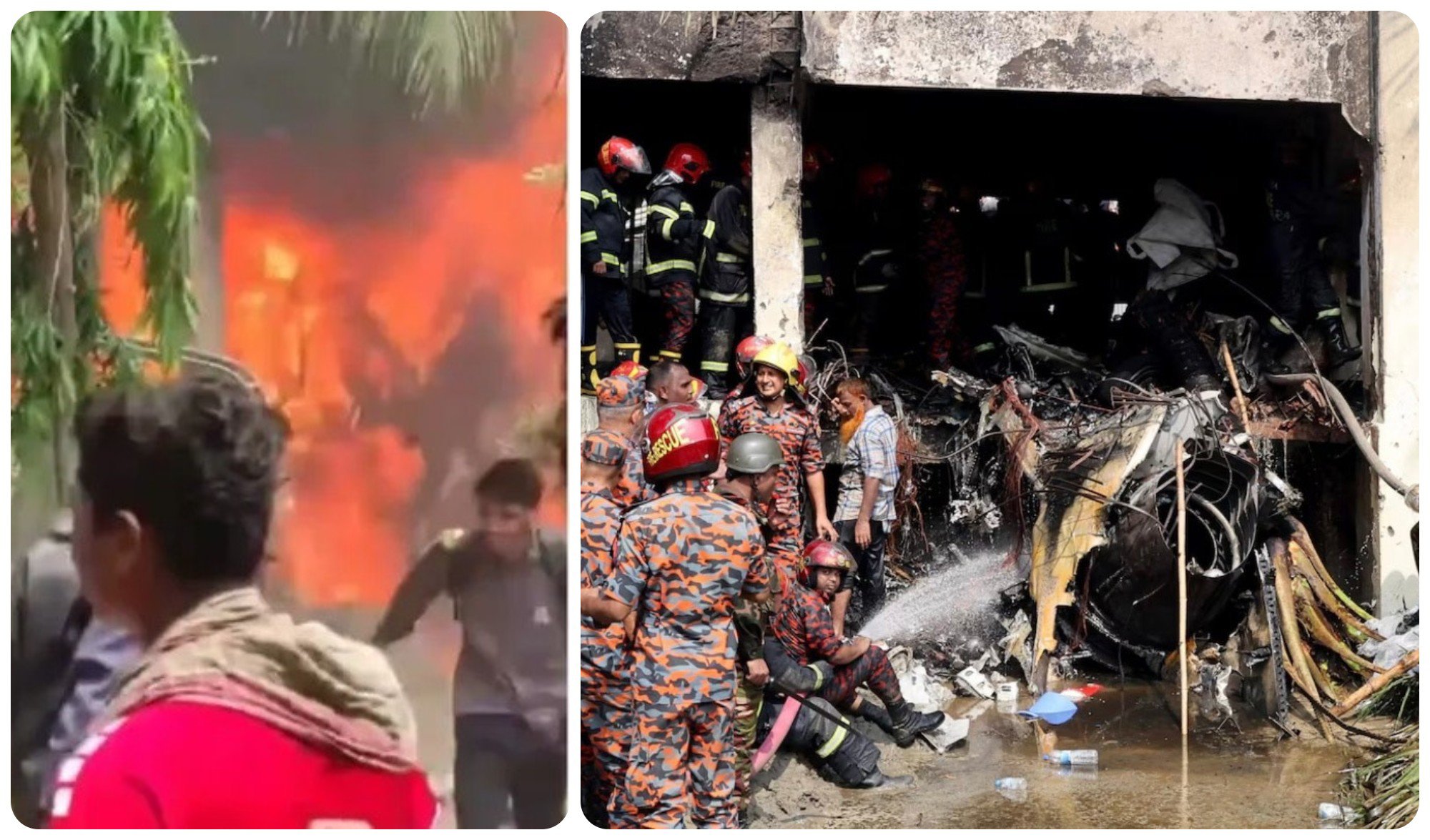 Hàng chục người thương vong khi chiếc tiêm kích F-7 BGI rơi xuống (ảnh: Reuters)