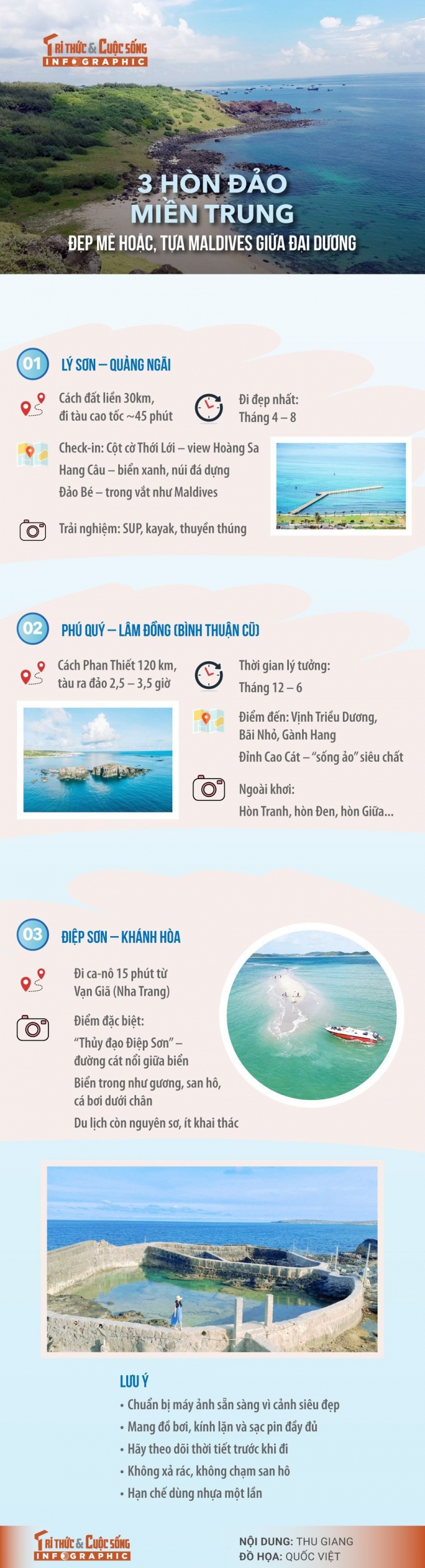 [INFOGRAPHIC] 3 hòn đảo miền Trung đẹp như Maldives - 1