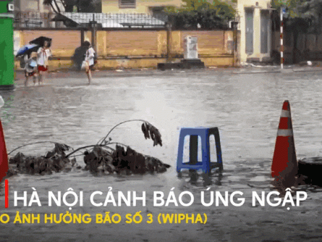 Hà Nội cảnh báo úng ngập nội thành do bão số 3