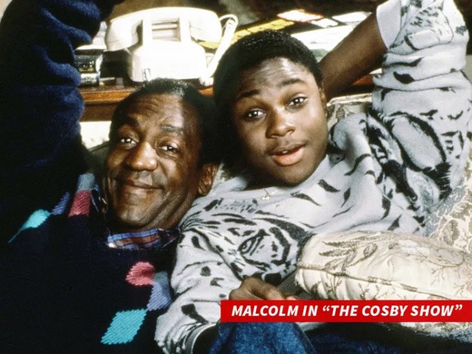 Malcolm-Jamal Warner (phải) thời trẻ trong phim The Cosby Show.