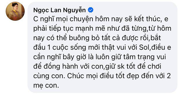 Ngọc Lan từng lên tiếng động viên Thiên An giữa lùm xùm căng thẳng. Ảnh chụp màn hình Facebook phần bình luận của hotgirl Thiên An.