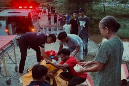 Người đàn ông tử vong khi lao ra hồ nước sâu cứu 2 cháu bé đuối nước