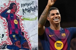 Rashford tập buổi đầu với Barcelona, được fan tặng quà đặc biệt