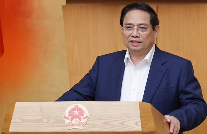 Thủ tướng Phạm Minh Chính phát biểu sáng 23/7. Ảnh: Nhật Bắc