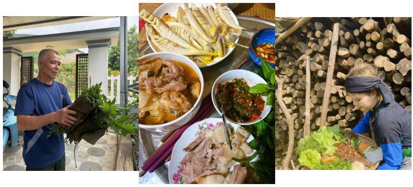 Yến phụ giúp bố chế biến các món ăn dân dã ở quê nhà, mong muốn lan tỏa văn hóa ẩm thực bản địa truyền thống