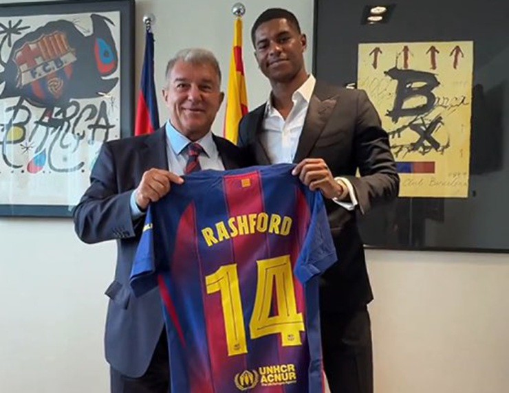 Rashford sẽ mặc áo số 14 tại Barcelona