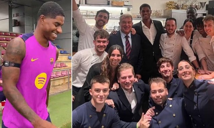 Rashford dùng bữa tối cùng ban lãnh đạo Barcelona