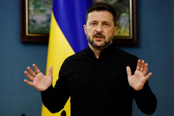 Tổng thống Ukraine Volodymyr Zelensky. Ảnh Reuters. 