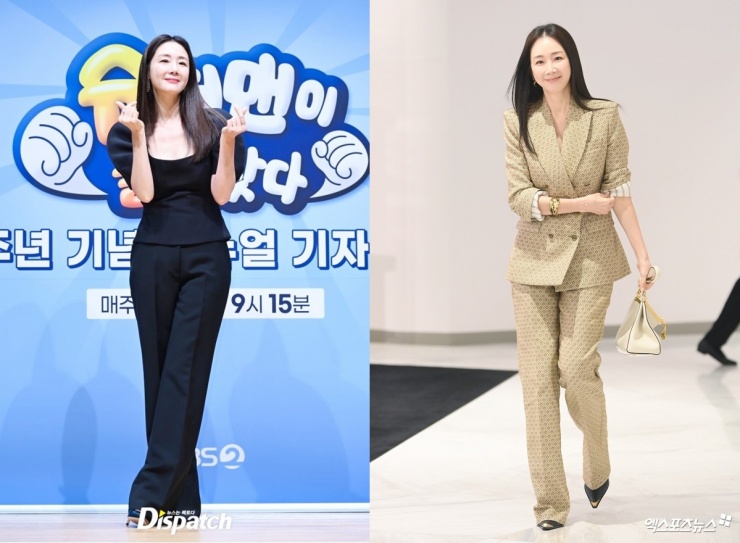 Ở các sự kiện gần đây, Choi Ji Woo được báo giới Hàn đánh giá mặc thanh lịch, tôn đôi chân dài. Ảnh: Dispatch, Xportsnews