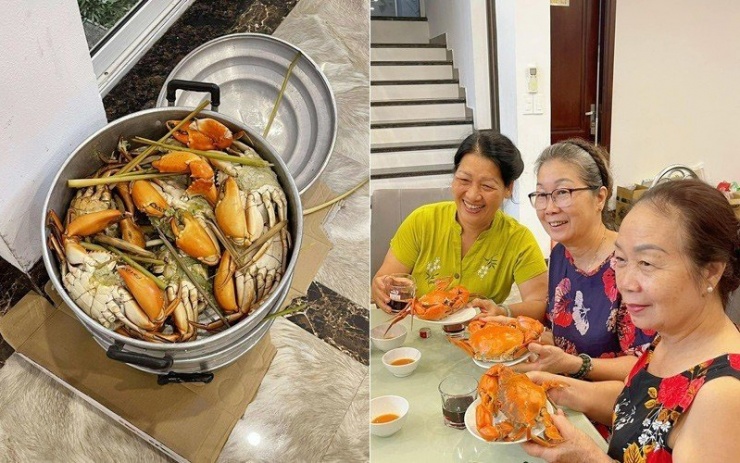 10kg cua tươi được chuẩn bị sẵn từ Hà Nội để phục vụ các bữa ăn của đại gia đình trong kỳ nghỉ tại Sầm Sơn. Ảnh Báo Vietnamnet