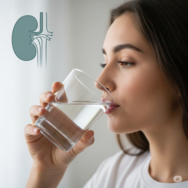 Việc uống đủ nước là cần thiết để giữ cho thận khỏe mạnh.