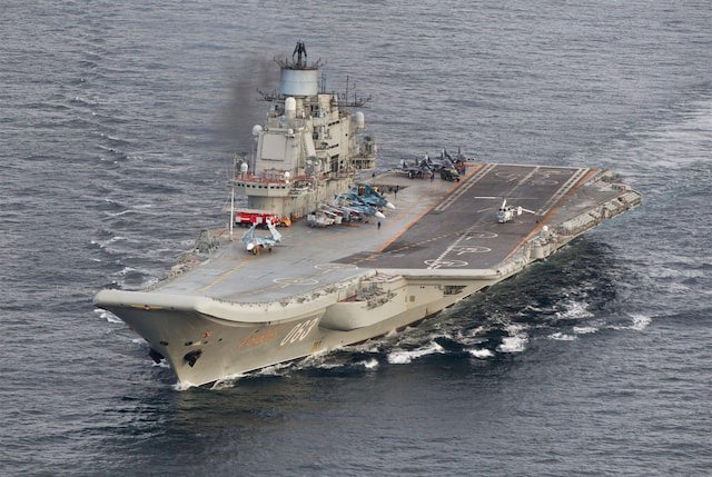 Tàu sân bay Đô đốc Kuznetsov. Ảnh: Reuters