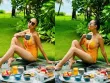 Đoan Trang thả dáng ở Cam Ranh, diện bikini tôn da nâu "cực cháy"