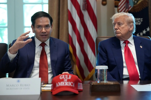 Ngoại trưởng Mỹ Marco Rubio và Tổng thống Donald Trump. Ảnh: Andrew Harnik/Getty Images.