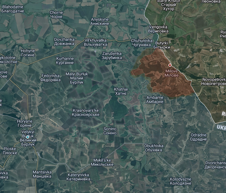 Hướng tiến công mới của quân đội Nga ở vùng Kharkiv. Ảnh: Suriyak/X.