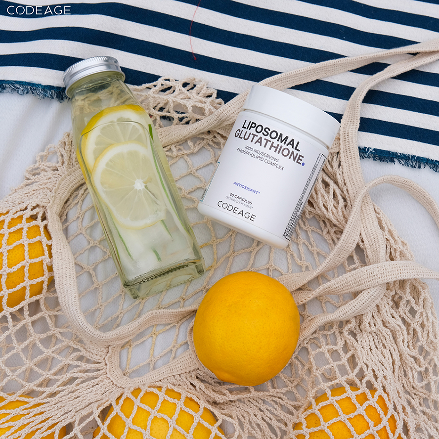 TPBVSK Codeage Liposomal Glutathione ứng dụng công nghệ Liposome giúp bảo vệ và tăng khả năng hấp thu của Glutathione, mang lại làn da sáng khỏe bất chấp nắng hè