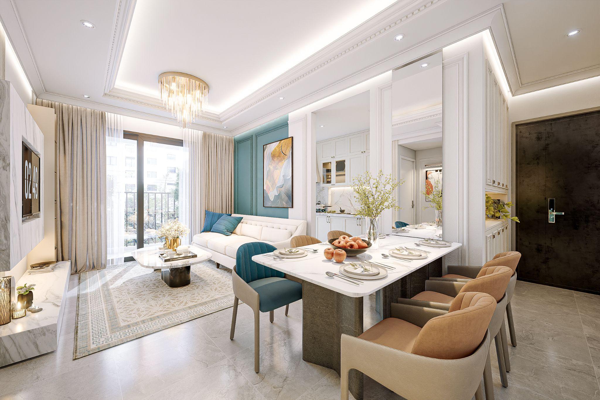 Thiết kế căn hộ 3 phòng ngủ thông minh tại The Zenith Hải Phòng với bố cục tối ưu, đảm bảo sự riêng tư cho từng thành viên trong gia đình Ảnh: dự án The Zenith Hải Phòng