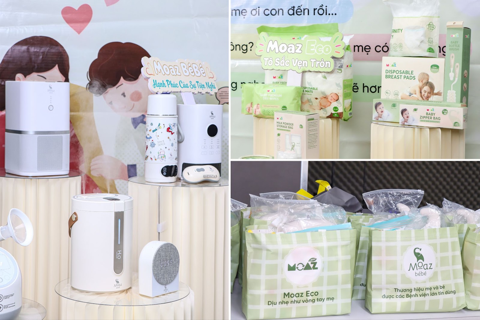 Các sản phẩm của Moaz BéBé và Moaz Eco giúp mẹ nuôi con dễ dàng hơn