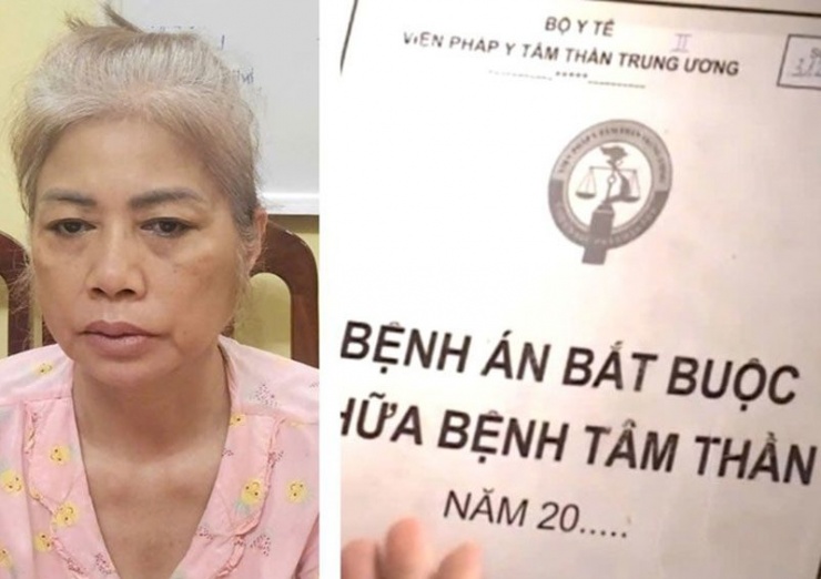 Đối tượng Thuỷ cùng bệnh án tâm thần chữa bệnh bắt buộc.