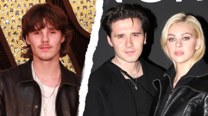 Cruz Beckham (trái) và vợ chồng Brooklyn - Nicola Peltz.