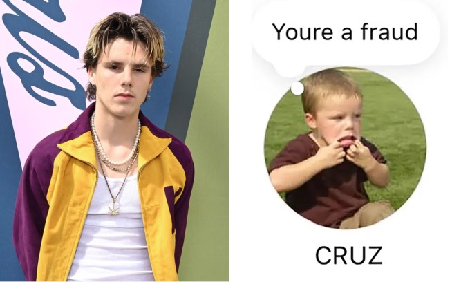 Cruz Beckham viết những câu mắng xối xả trên Instagram Notes (hiện đã bị xóa).