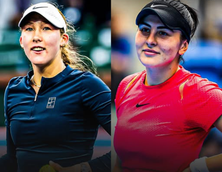 Màn so tài được chờ đợi tại vòng 2 Canadian Open 2025, Andreeva (áo xanh) và&nbsp;Andreescu (áo đỏ)