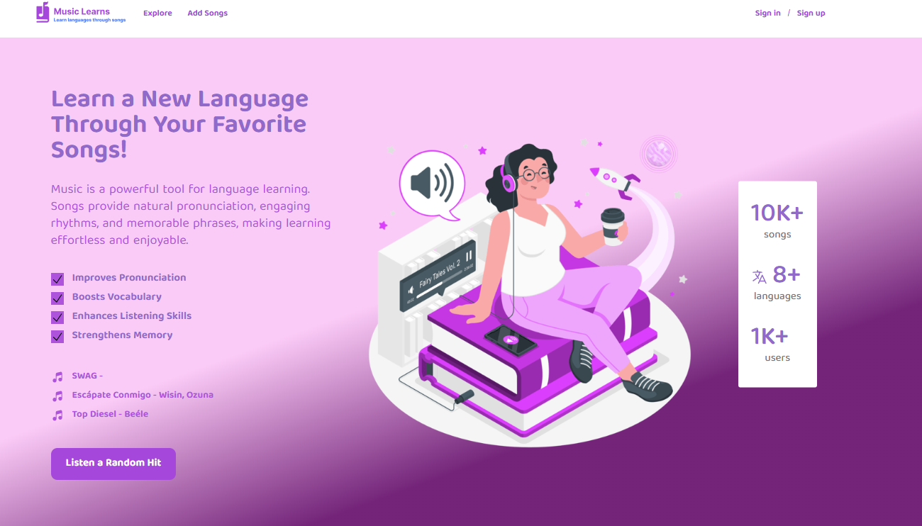 MusicLearn – Ứng Dụng Học Ngoại Ngữ&nbsp;toàn diện