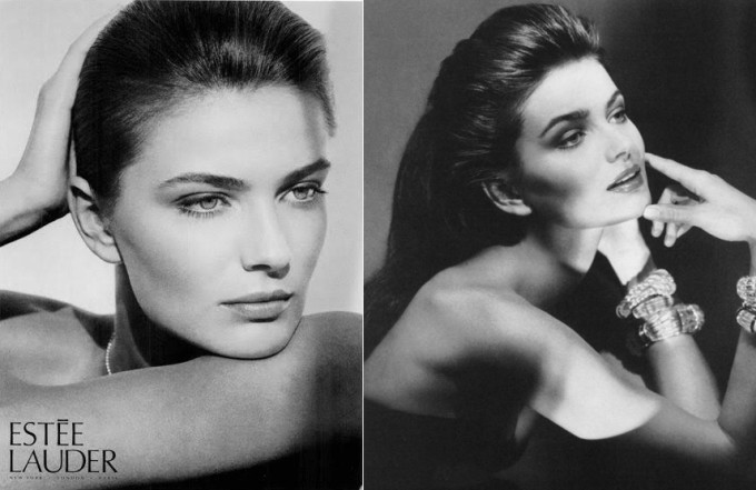 Paulina Porizkova khi làm gương mặt đại diện cho Estée Lauder.
