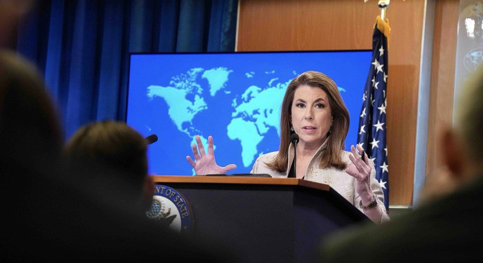 Người phát ngôn Bộ Ngoại giao Mỹ Tammy Bruce. Ảnh: Bộ Ngoại giao Mỹ