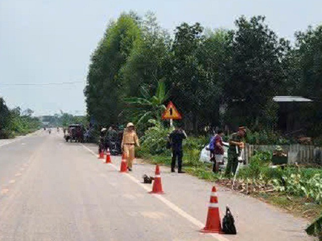 Hiện trường vụ tai nạn.