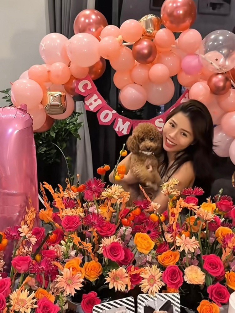 Để tổ chức buổi sinh nhật cho chú chó Missy, Nanna đã chuẩn bị cả tháng trời với chi phí hơn 50 triệu đồng. (Ảnh chụp màn hình)