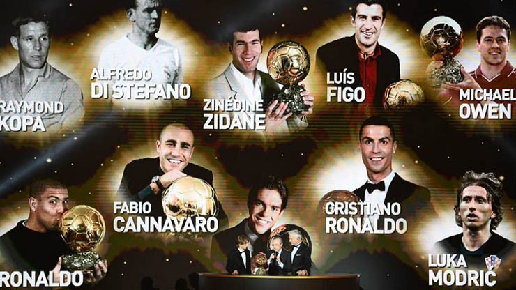 Những cầu thủ đoạt danh hiệu Quả bóng vàng từng khoác áo Real Madrid