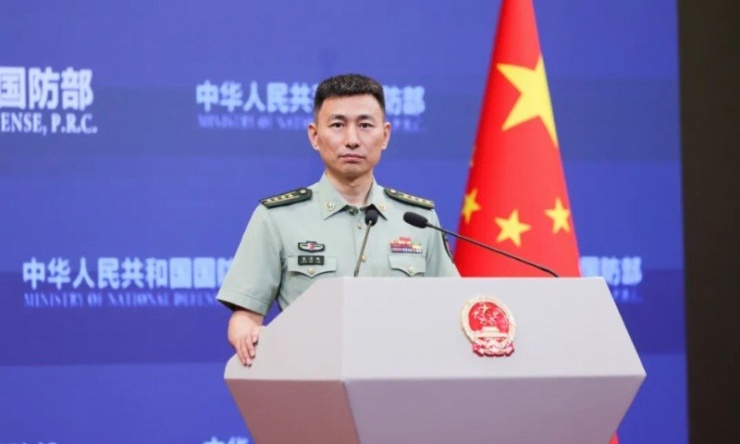 Người phát ngôn Bộ Quốc phòng Trung Quốc Trương Tiểu Cương. Ảnh: Bộ Quốc phòng Trung Quốc
