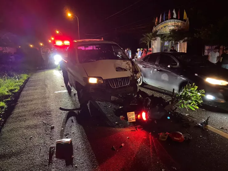 Hiện trường vụ tai nạn khiến ông T tử vong tại chỗ. Ảnh: CT0Đ