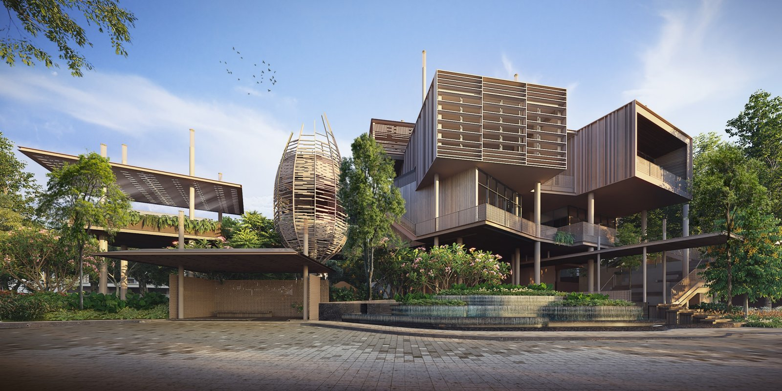 Lấy cảm hứng từ “ngôi nhà trên cây” giữa thiên nhiên hùng vĩ, The Canopy Clubhouse sẽ đưa cư dân tương lai trải nghiệm hành trình khám phá 5 tầng rừng xanh, nơi cư dân mọi lứa tuổi được sống trọn vẹn giữa thiên nhiên và phong cách sống đa sắc màu. Ảnh: CapitaLand