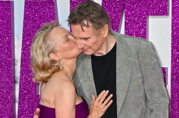 Pamela Anderson và Liam Neeson tại sự kiện ra mắt phim ngày 22/7. Ảnh: Shutterstock