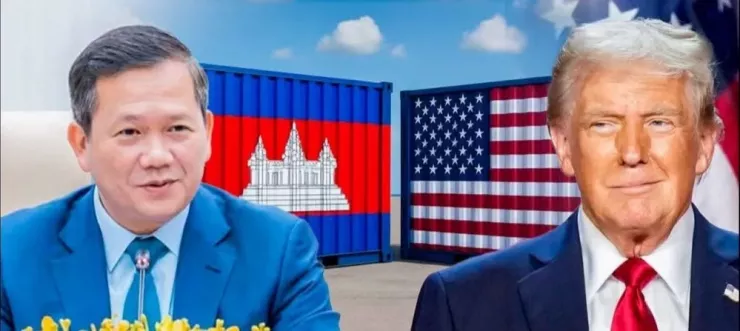 Thủ tướng Campuchia Hun Manet (trái) và Tổng thống Mỹ Donald Trump. Ảnh: Hun Manet/FACEBOOK