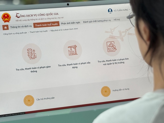 Cách nộp phạt vi phạm giao thông trực tuyến