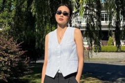 Trang phục tối giản của Tăng Thanh Hà khi nghỉ hè ở Mỹ