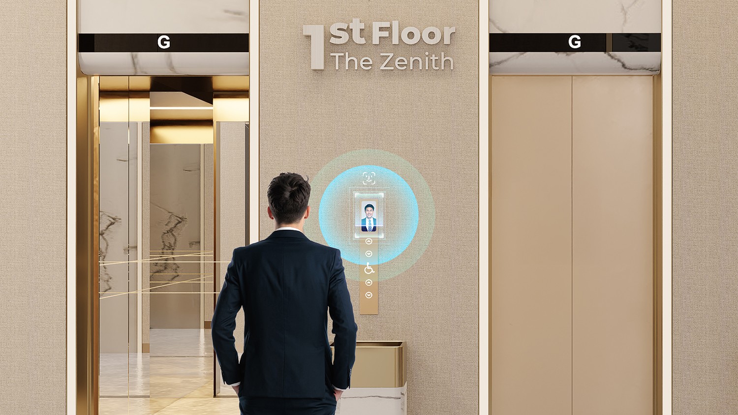 Hệ thống Face ID thang máy thông minh mang đến sự an tâm tuyệt đối cho cư dân The Zenith Hải Phòng
